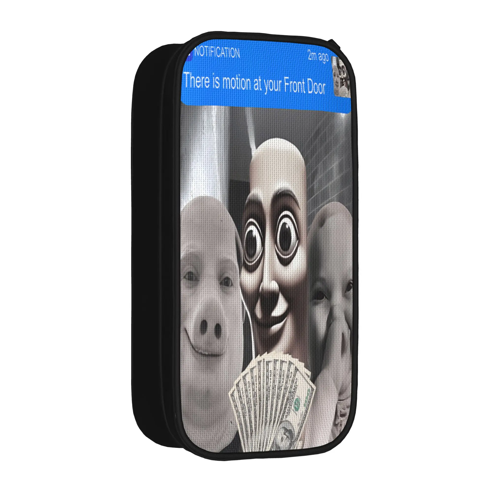 Motion at Your Front Door Tung Sahur John Pork Ai Baby Meme Pencil Case College Pencil Box Students Kawaii School Pencil Cases