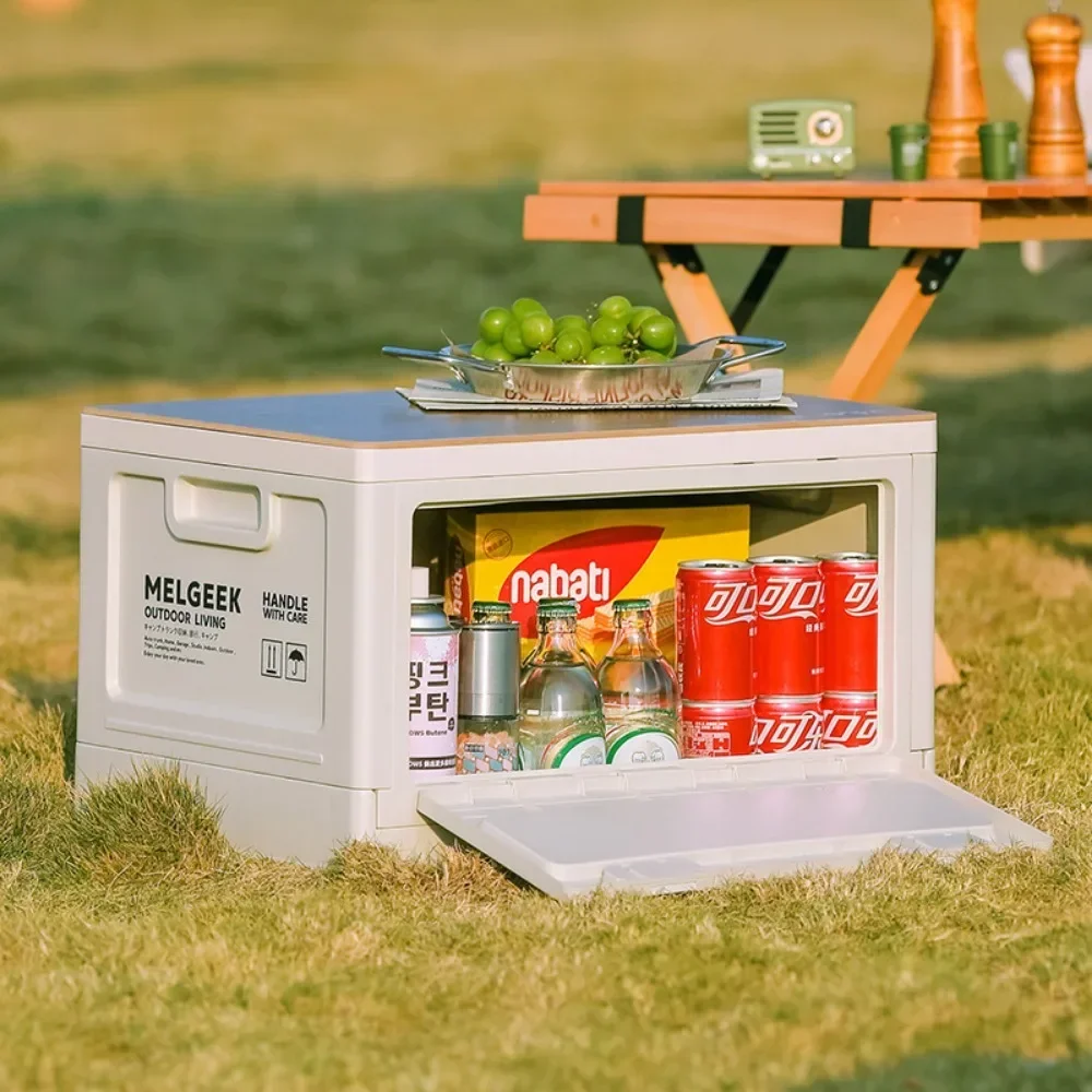 

y Storage Box Folding Outdoor Storage Boxes Large Capacity Trunk Organizer Picnic Camping Boxes