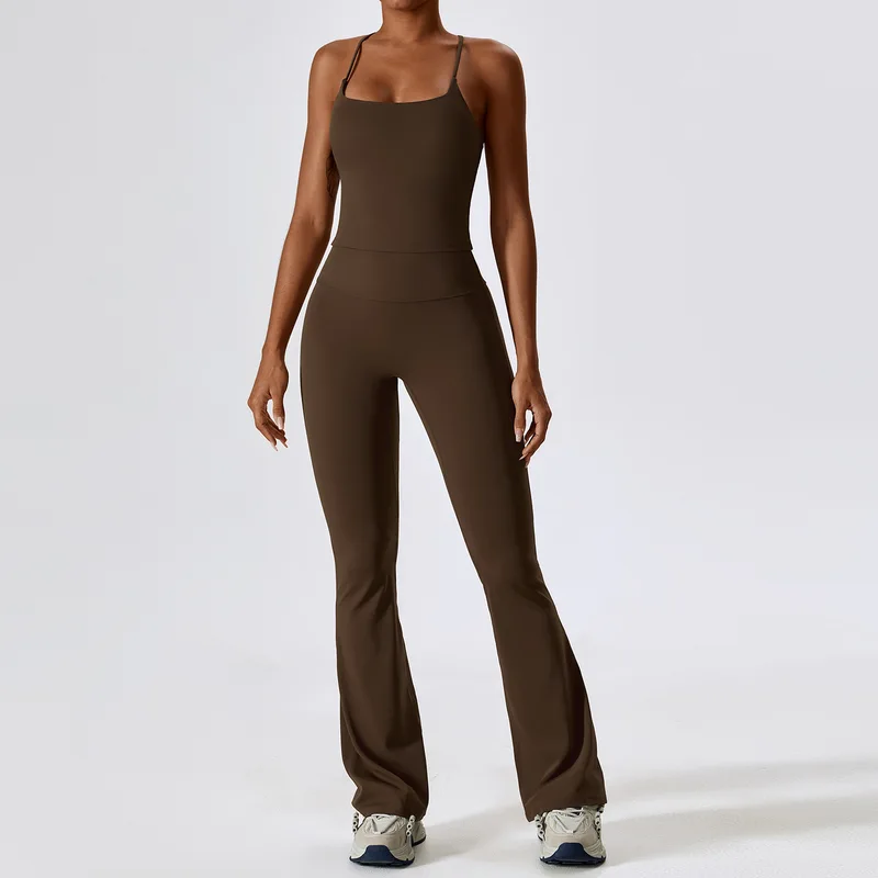 Conjunto de Yoga Feminino sem Costura com Top de Manga Longa e Legging — foto 4