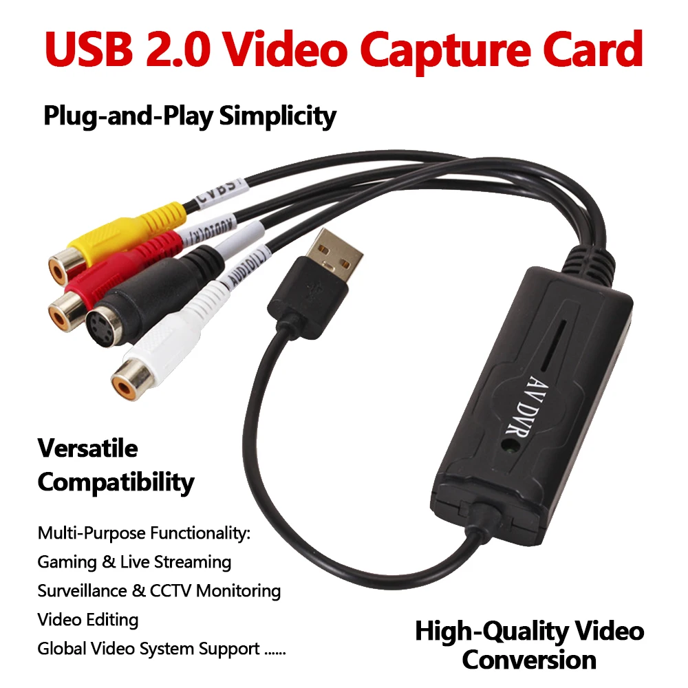 

Easy-to-Use USB Video & Audio Capture Card for Gaming, Live Streaming & Surveillance