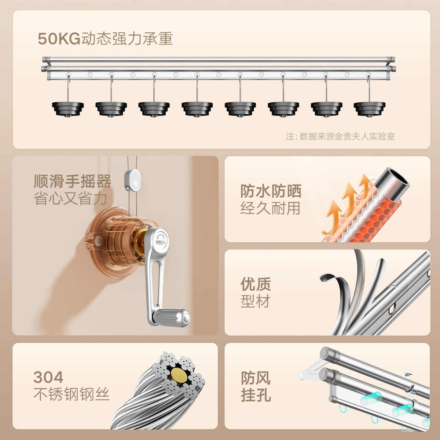 리프팅 건조 랙 발코니 핸드 크랭크 의류 건조 막대 상단 설치 자동 이중 막대 수동 건조 랙 냉각 인공
