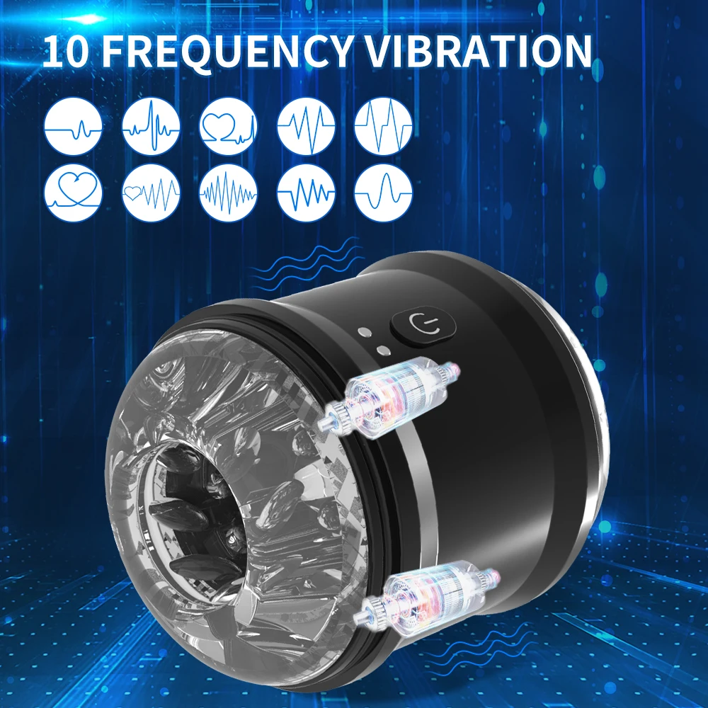 Automatic Male Mastubator Vibration Blowjob Machine Man Masturbation Cup Sex Toys Adult Goods for Men Masturbate Supplies view 2