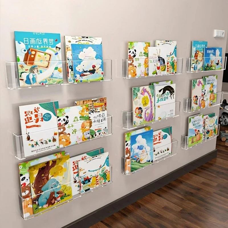 Organizer Picture Book Display Cabinet Bookshelf Children's Wall Behind The Door Reading Magazine Storage Wall Hanging Bookshelf