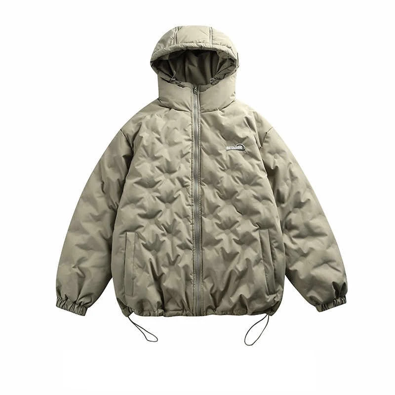 Winter American Hooded White Down Jacket Men's and Women's Short Couple Lightweight and Thick Warm Casual Coat