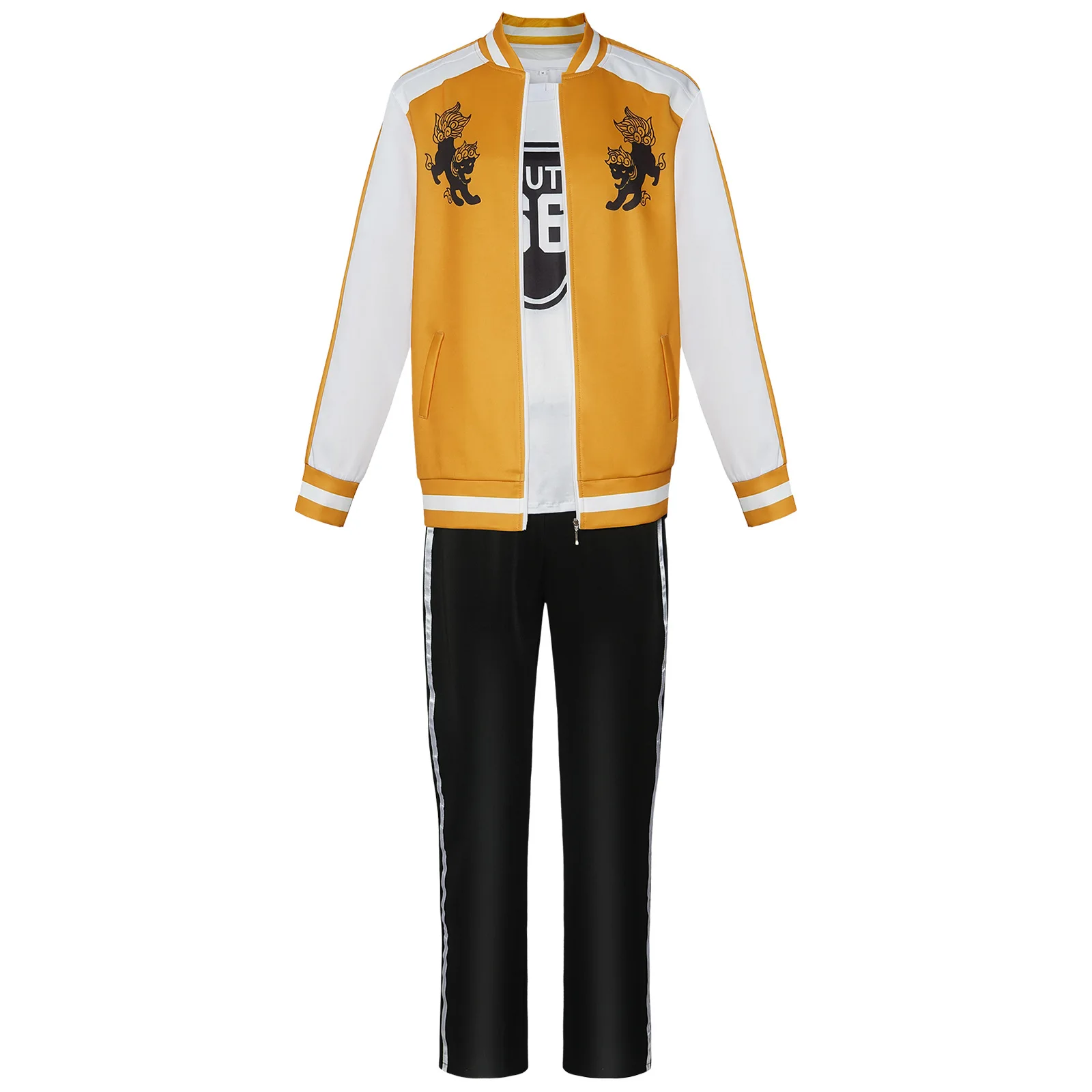 Anime quebra-vento jou togame winbre cosplay traje adulto jaqueta zip up casaco shishitoren uniforme escolar camiseta calças cos conjunto