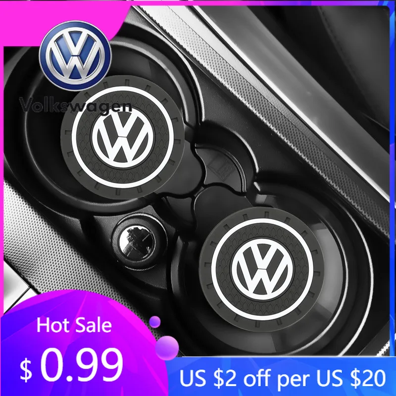 

Спойлеры Крылья 2 шт. Автомобильный держатель для бутылки с водой Противоскользящий коврик Силикагель для VW GTI Rline Polo Golf Passat B5 Scirocco Lavid