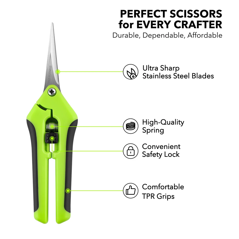 Garden Stainless Steel Flower Scissors Pruning Fruit Pruning Grape Pruning Straight Head Gardening Scissors Pruning Flowers