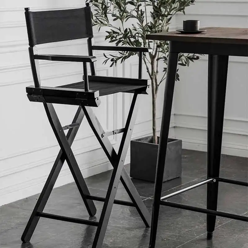 Taburetes para exteriores, mostrador de maquillaje, barra de cocina, silla de bar plegable de madera de lujo para biblioteca, banqueta portátil para fiestas en el jardín, muebles para el hogar