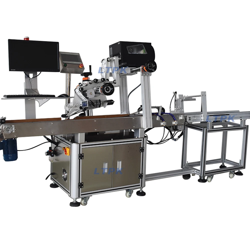 LT-T505A رائجة البيع سرعة سريعة الامتزاز التلقائي نوع الترحيل المجلدات صناديق كرتون أكياس آلة وضع العلامات الطابعة في الوقت الحقيقي #3