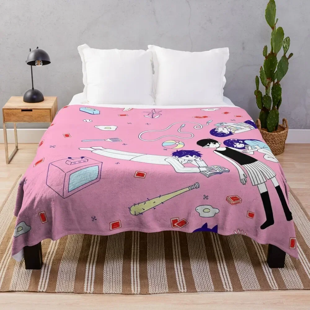 

Omori and Friends Throw Blanket Furrys Comforter Large Blankets