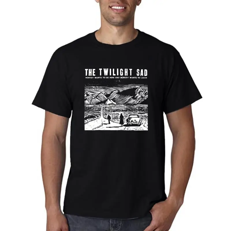 The Twilight Sad Nobody Wants to Be Here and Nobody Wants to Leave Album Art Scottish Indie Rock T-Shirt for Men  T-Shi Black(1)