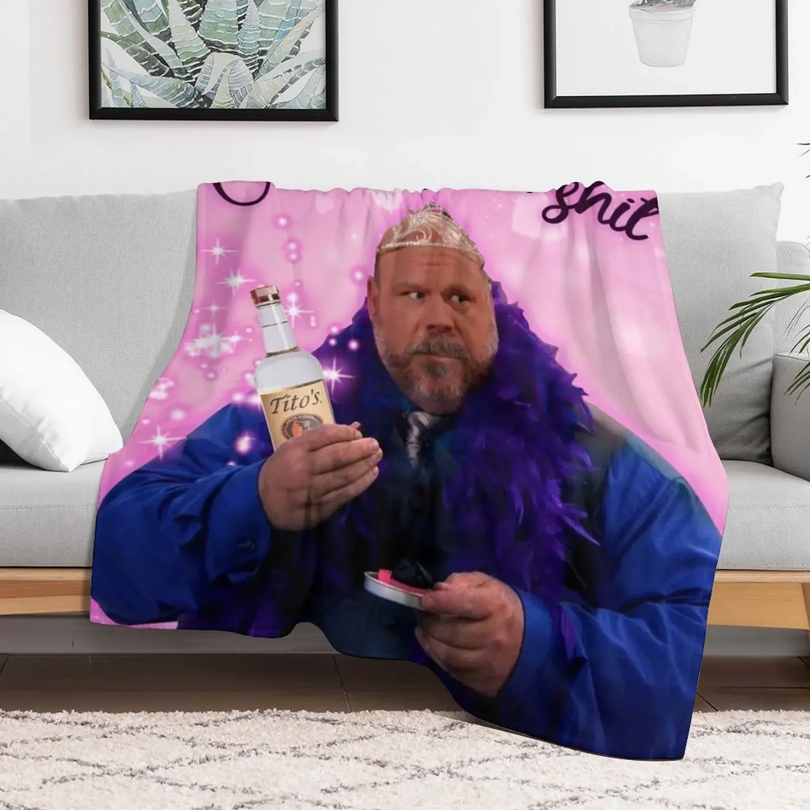 Bertram On my Queen Pink YRS22 Throw Blanket Air Conditioner Soft Blanket for Office Home