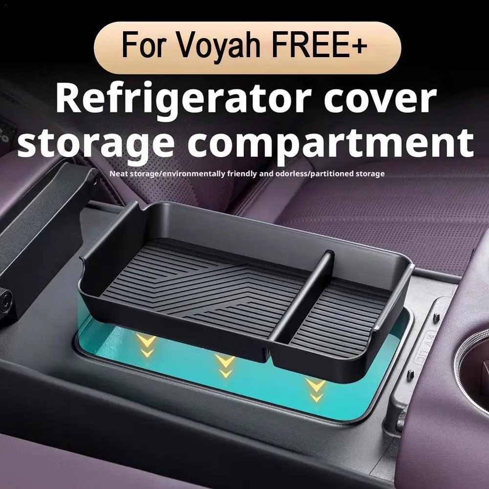 

For Voyah FREE+ Car Refrigerator Storage Compartment Organizer Armrest Box Tray Partitioned Storage Auto Interior Accessory