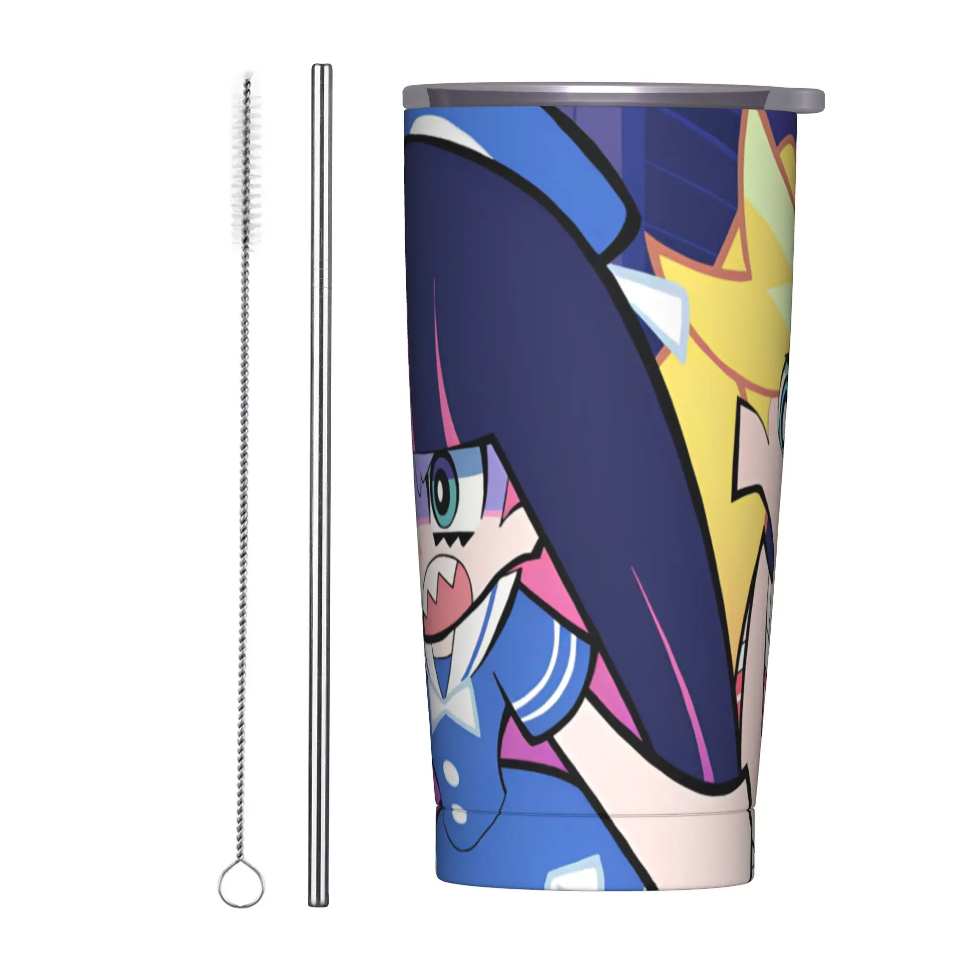 

Panty Stocking with Garterbelt Tumbler Vacuum Insulated Anime Thermal Cup with Lid Straw Smoothie Tea Mugs Spill Proof, 20oz