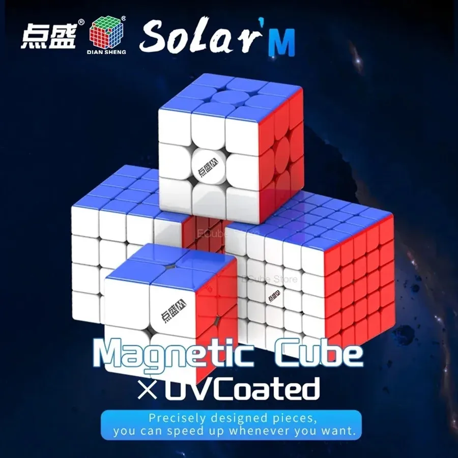 

Diansheng Magic Cube 2x2x2 3x3x3 4x4 5x5 UV Magnetic Speed Magic Cube Solar System Magnetic Puzzle Cubo Magico Children toys 큐브