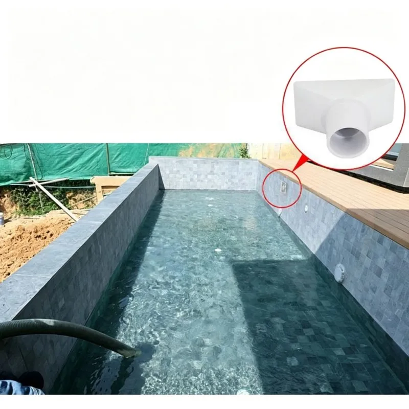 Swimming Pool Overflow Drain Outlet 1.5 Inch Sizes Pool Wall Drain Outlet Channel Return Water Device