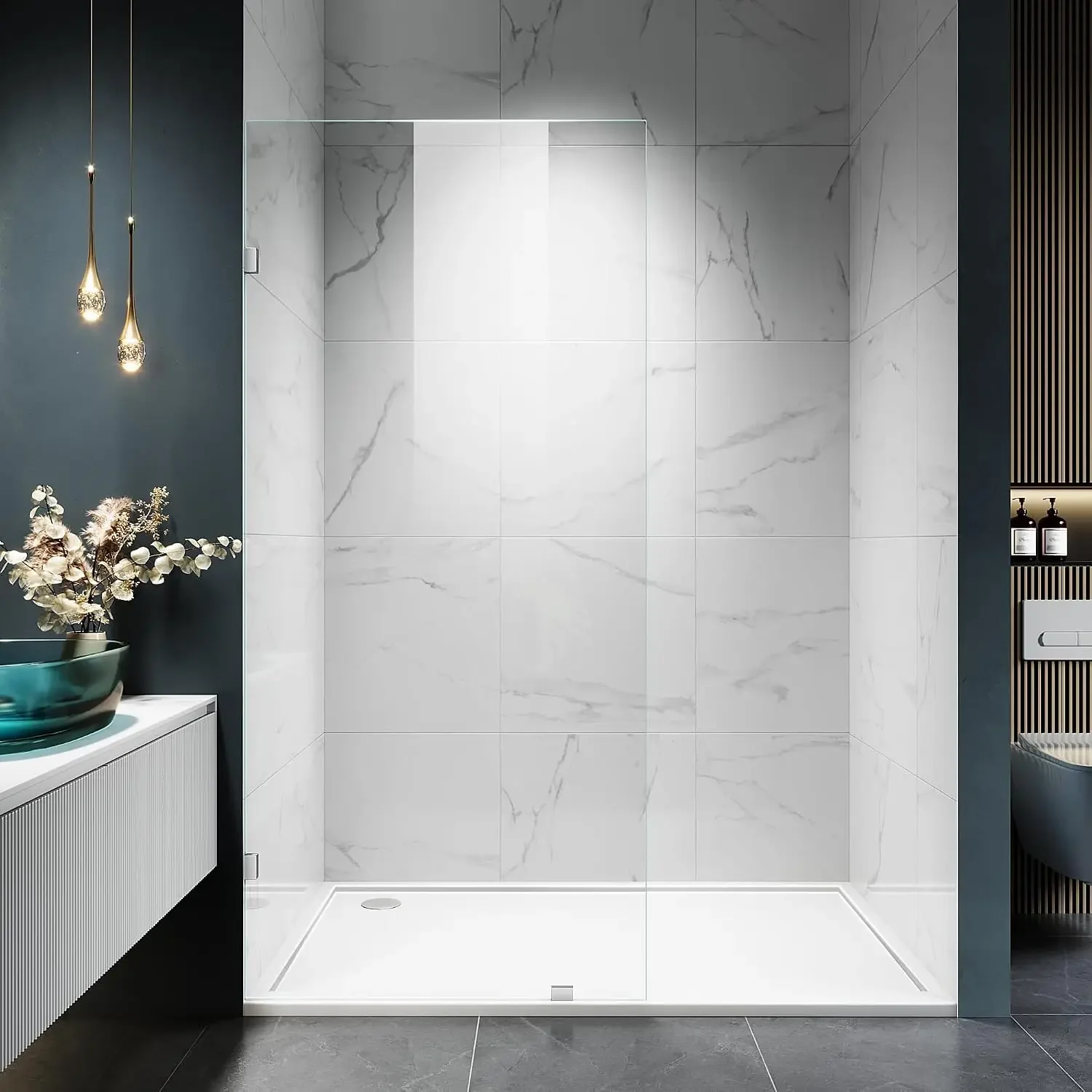 Shower Glass Panel, 28.5
