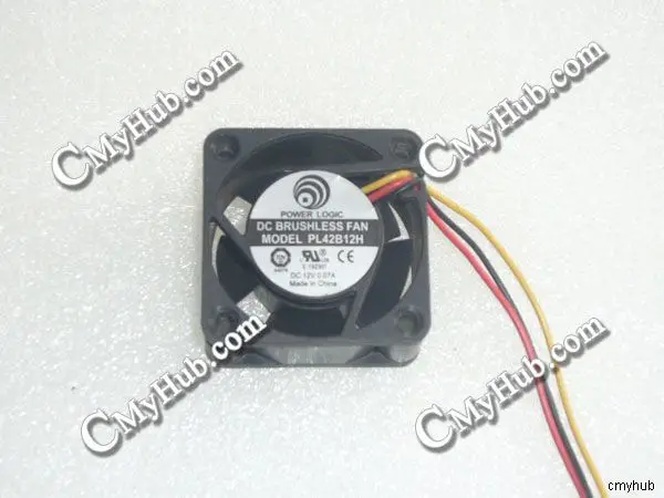 For POWER LOGIC PL42B12H DC12V 0.07A 4020 4CM 40MM 40X40X20MM 3pin Cooling Fan PL42B12H