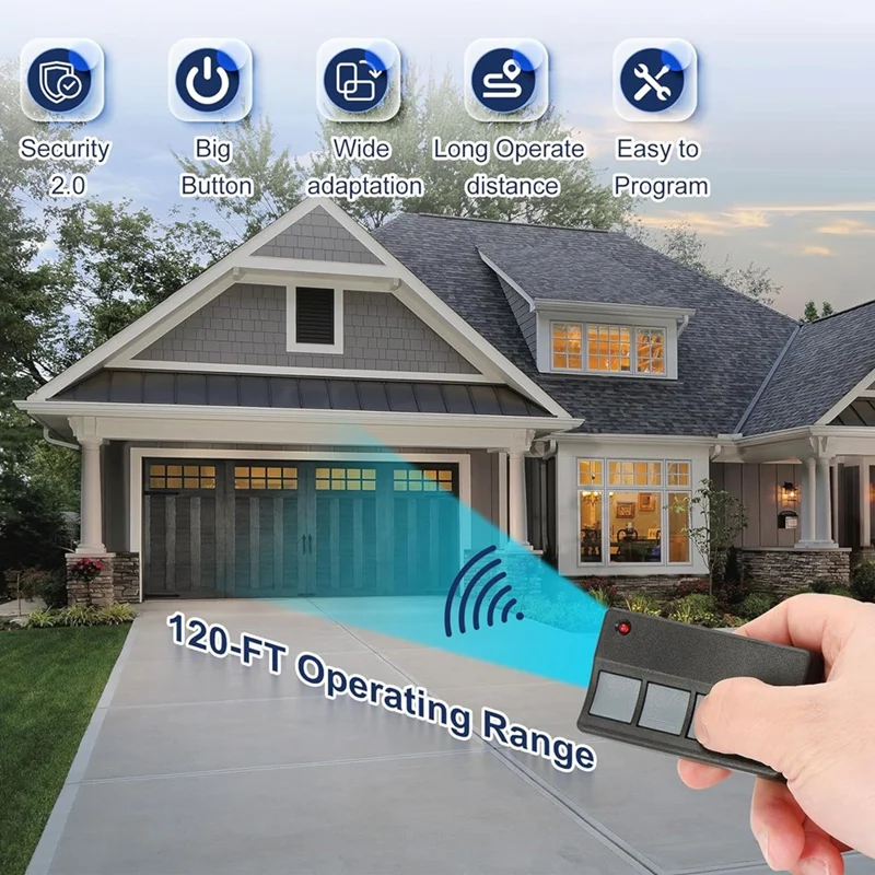 24-Hour Delivery 2Pcs For Chamberlain Liftmaster Craftsman Garage Door Opener Remote Since 1993, 373LM 973LM 371LM 971LM Univers