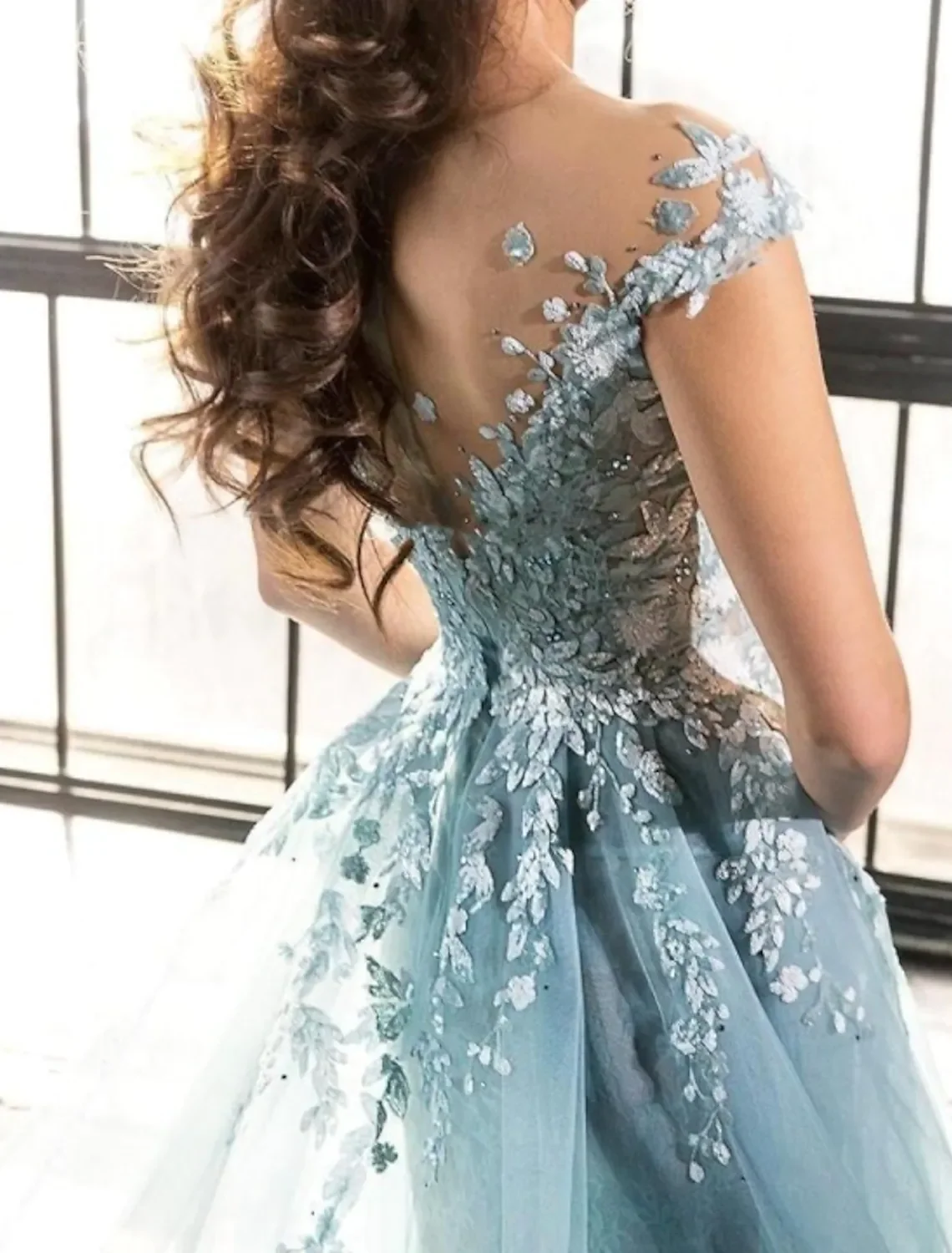 Vkiss 2023 Light Blue Sweetheart Neck Evening Dress Strapless Backless Tiered High Low Formal Prom Party Gowns Vestido فساتين ال