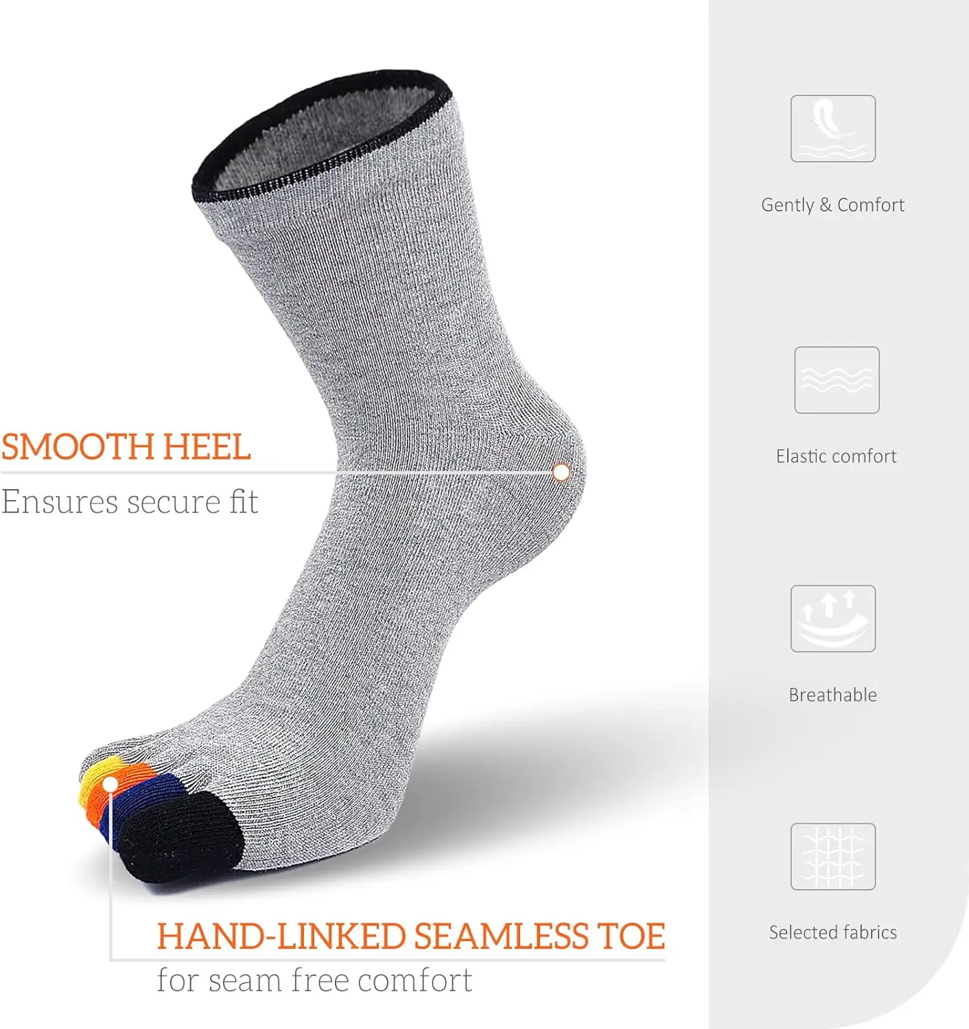 5 Paar Zehen socken Herren fünf Finger gestreifte Socke laufen sportliche Baumwolle Knöchel Sox Business schweiß absorbierende Fitness