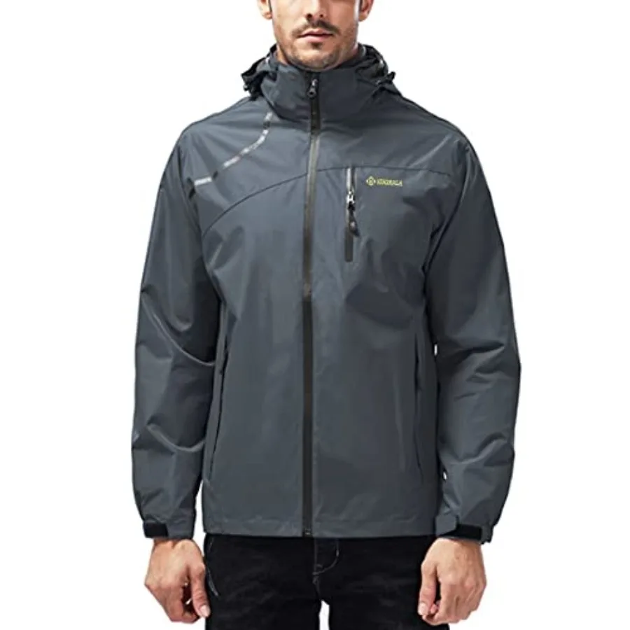 

Mens Lightweight Waterproof Jacket Windproof Rain Hooded jackets for Running Hiking Cycling Travel M-7XL