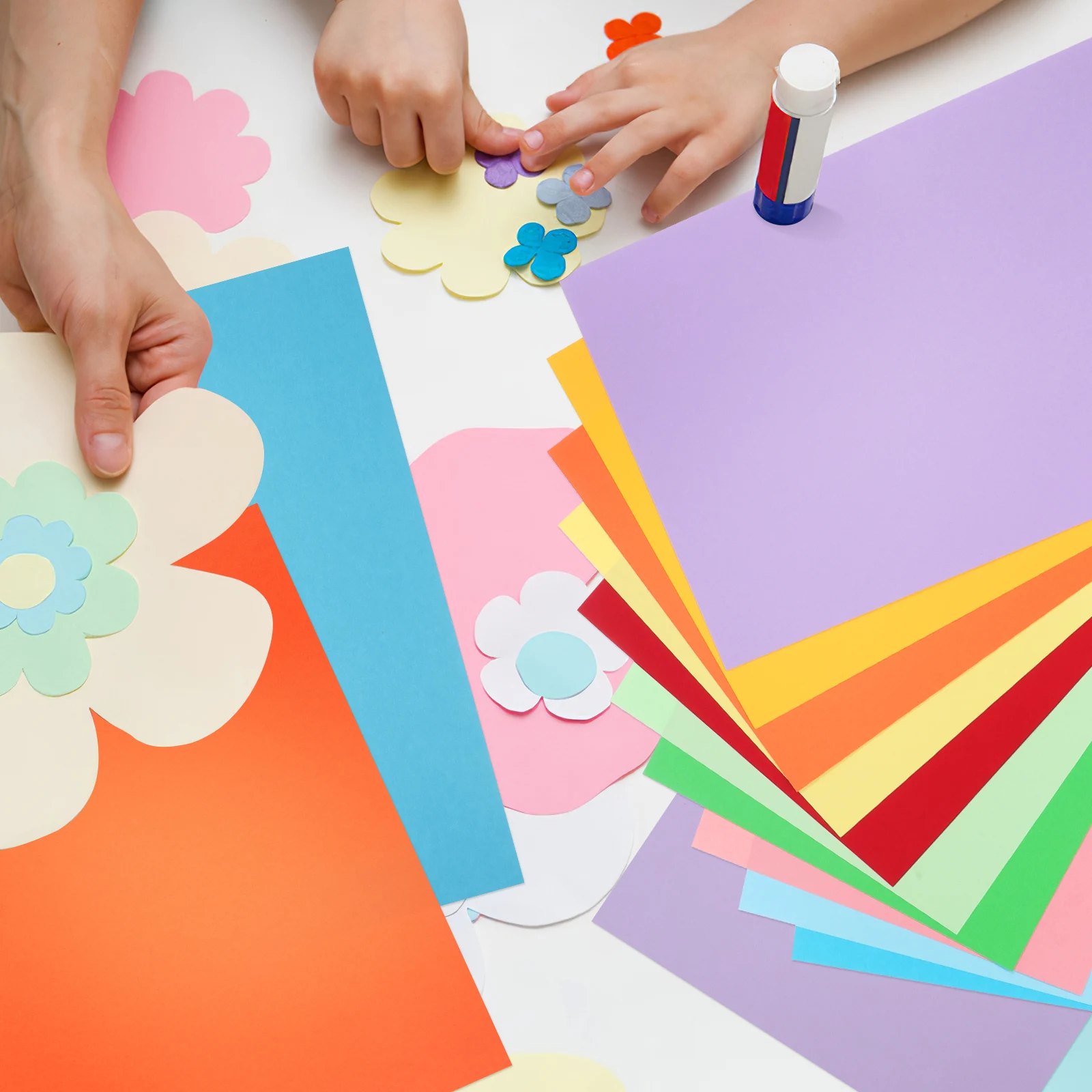 

Children's Handmade Colored Paper Craft Stock Bulk Orange Thick Smooth for DIY Invitations Classroom Decor Scrapbooking