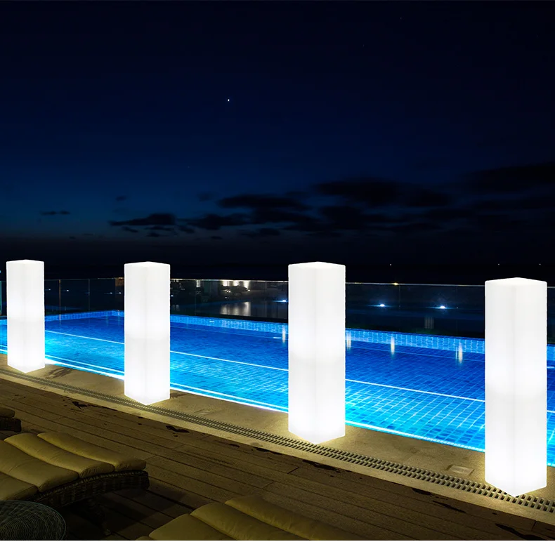 LED Decor Floor Lamp for Hotel Patio Landscaping in Minimalism Style Feature Withe Dimmable Wireless Control
