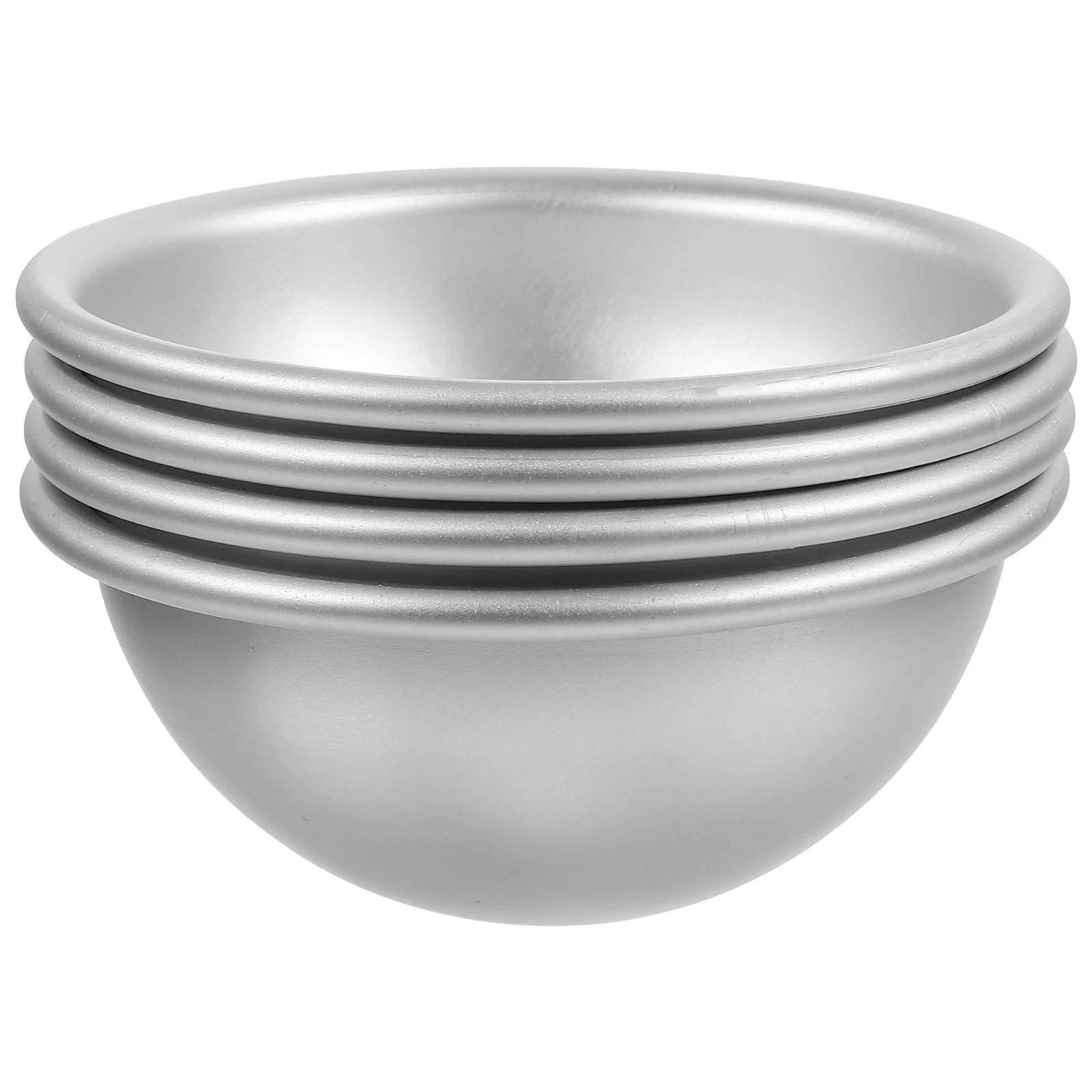

4Pcs Aluminium Alloy Hemisphere Cake Baking Mold Practical Household DIY Cake Making Tool Baking Mold Home Accessory