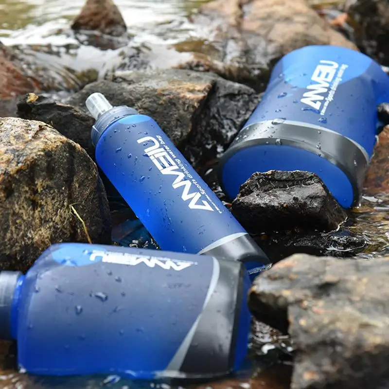 Мягкая бутылка для воды, 750 мл, складная бутылка для воды, колба для бега, мягкая колба, бутылка для беговой воды, складная дорожная бутылка для воды из ТПУ