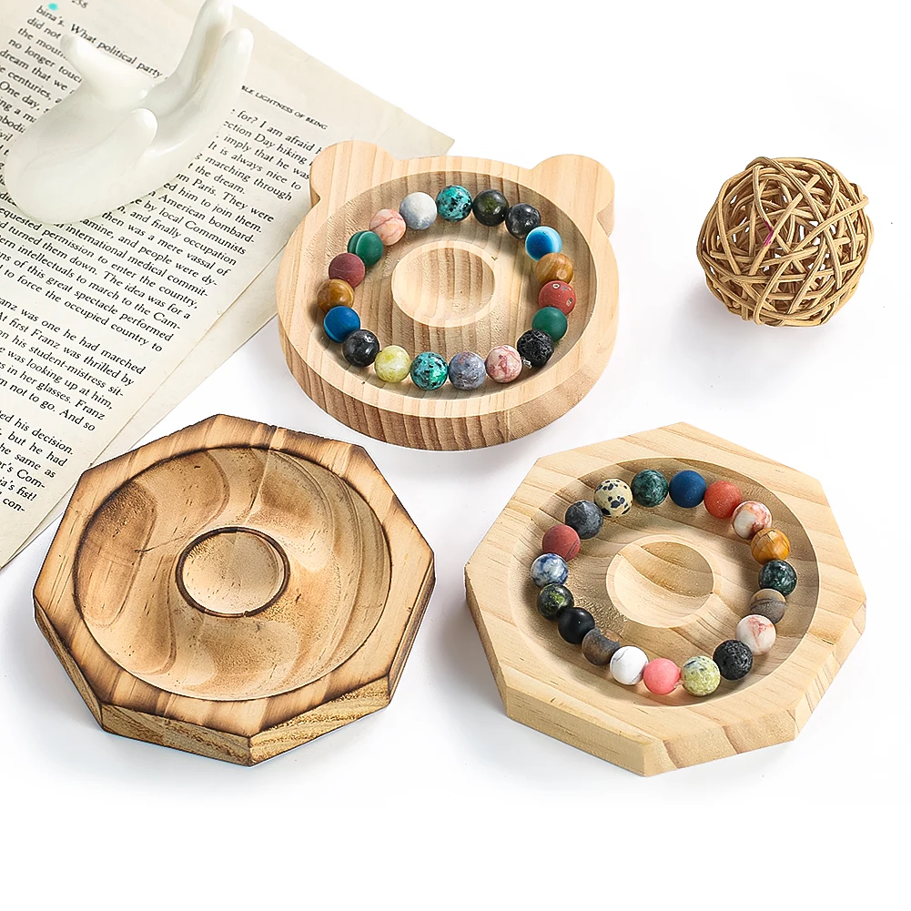 Solid Wood Beaded Design Board Suitable for Bracelet Display Stands for Jewellery Making Necklace Crafts Practical Display Trays