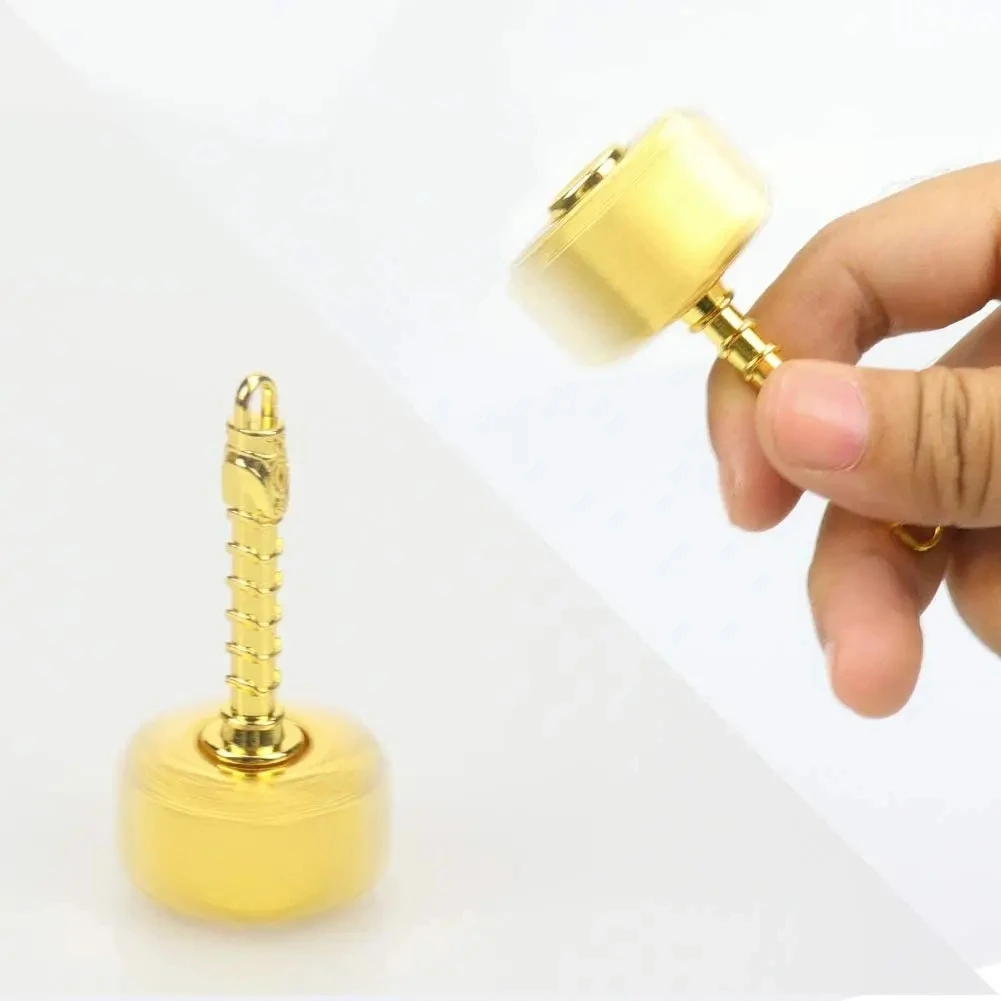 Hammer Top Restless Rotation Stress Relieving Toy Metal Rotating Keychain Pendant Backpack with Children's Toys
