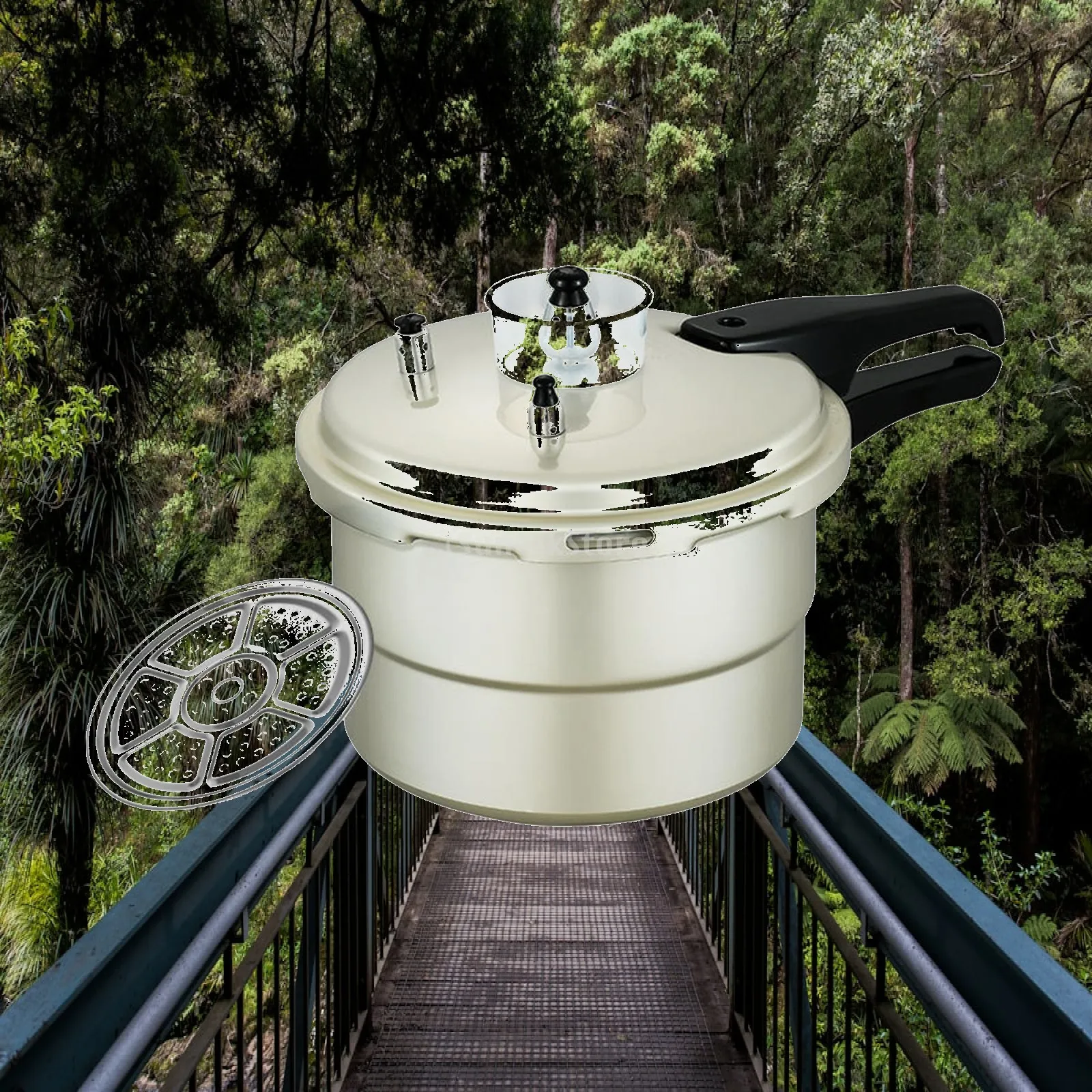 Aluminum Alloy Pressure Cooker Universal Cooking Pot Canning Pot Pressure Pot for Commercial Camping Kitchen Family Restaurant
