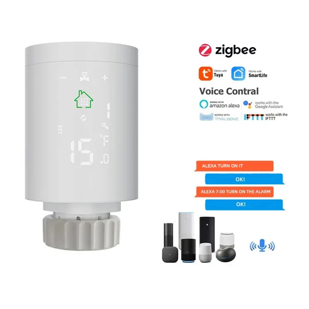 HY368 Thermostat Tuya Zigbee Radiator Valve Actuator Switch Thermostat Valve Mobile APP Remote Control