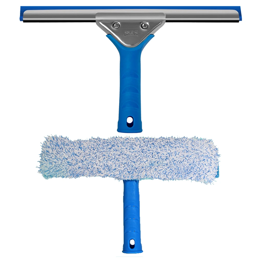

2pcs Glass Wiper Set Durable Premium Material Effortless Cleaning Bathroom Wall Shower Door Mirror Window Tiles Smooth Surface