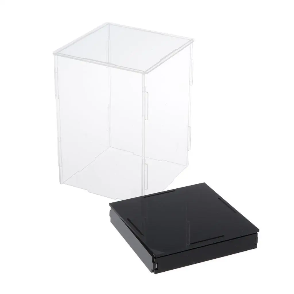 Large Acrylic Display Box Dustproof Protection Clear Display Case Stackable Organizer for Toy Collectibles Display