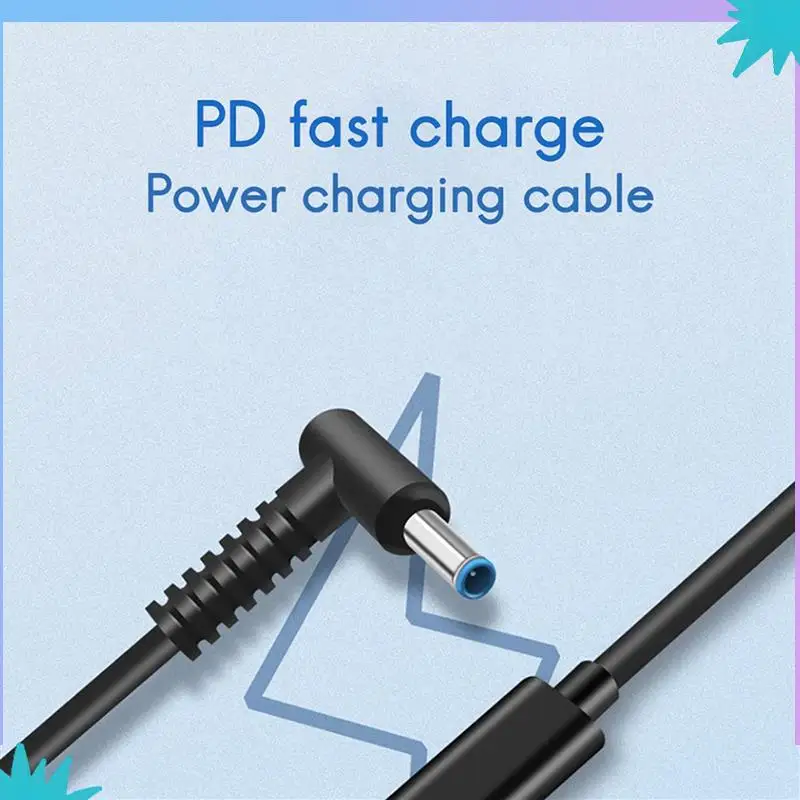 ABZW 4X 노트북 PD 고속 충전 케이블 Type-C는 HP HP 65W DC4530 충전 케이블 코드에 적합합니다.