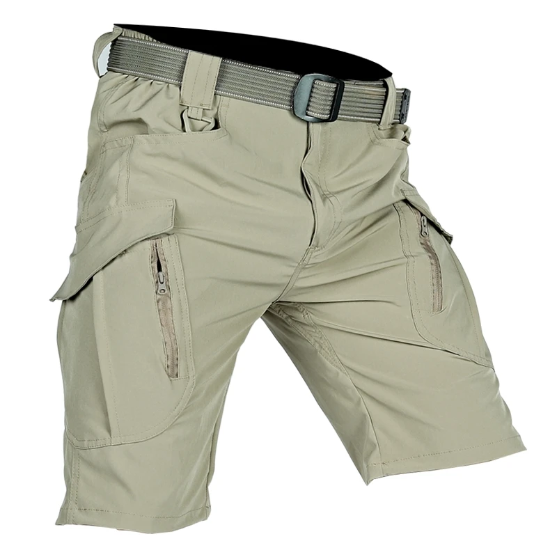 Waterproof Tactical Shorts Pants Multi-pocket Military Casual Cargo Short Pants Quick Dry Outdoor Hiking Wear-resisting Shorts