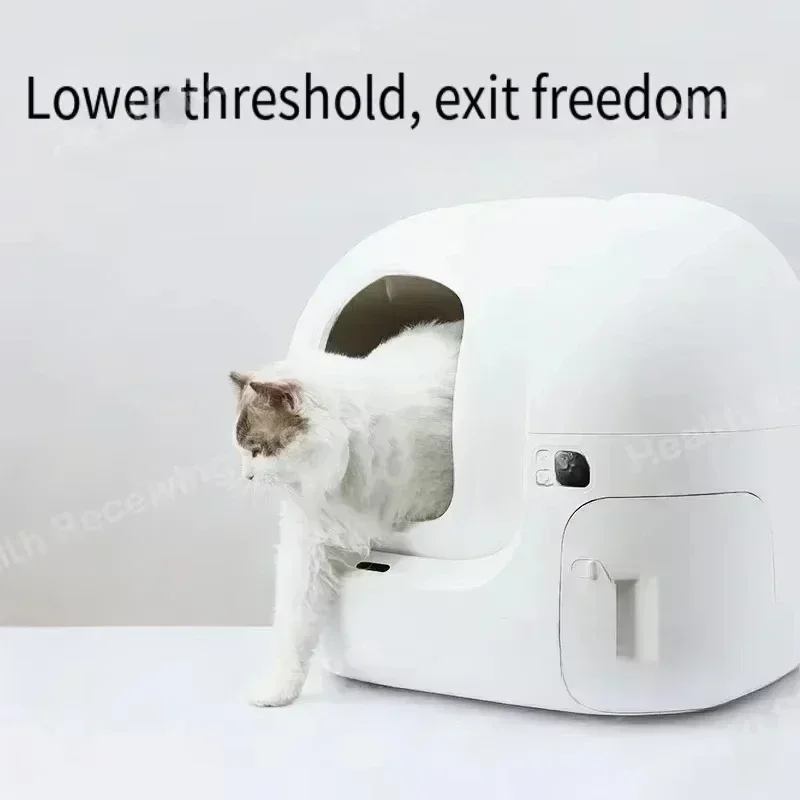 Litter Box Max Automatic Smart Large Toilet Fully Closed Poop Tray Machine App Control Trash Can Self Cleaning