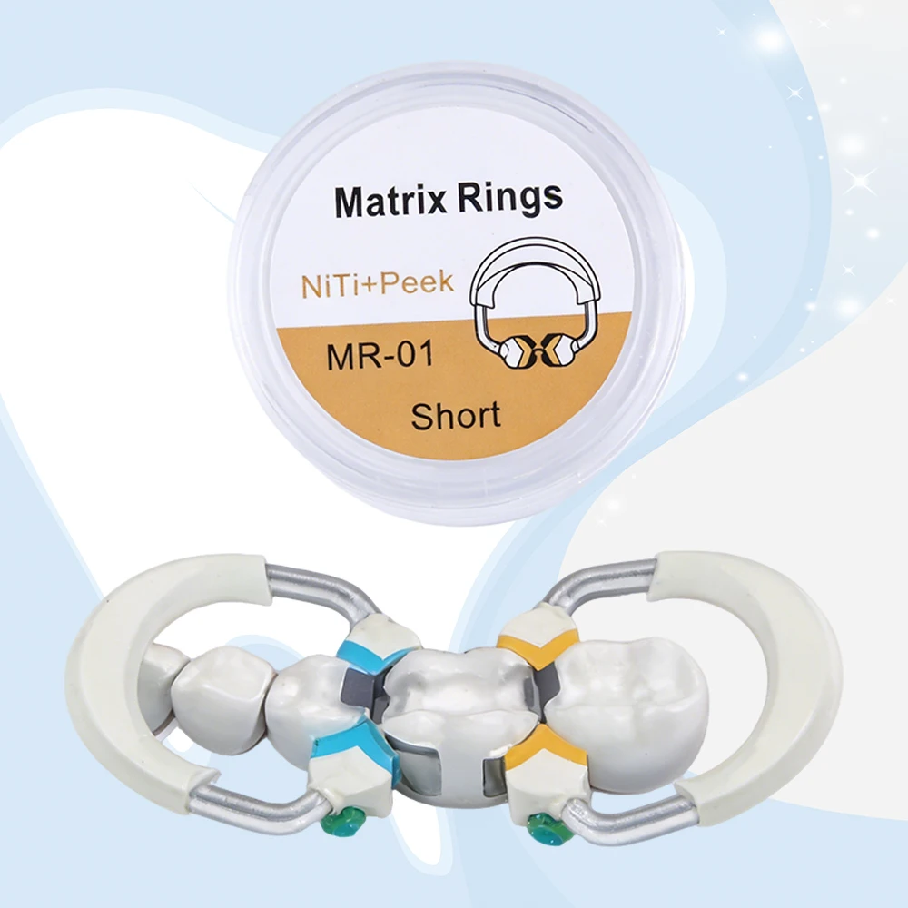 Dental Sectional Matrix System with Nitinol Matrices Clip Ring and Niti Bands for Precise Posterior Restorations
