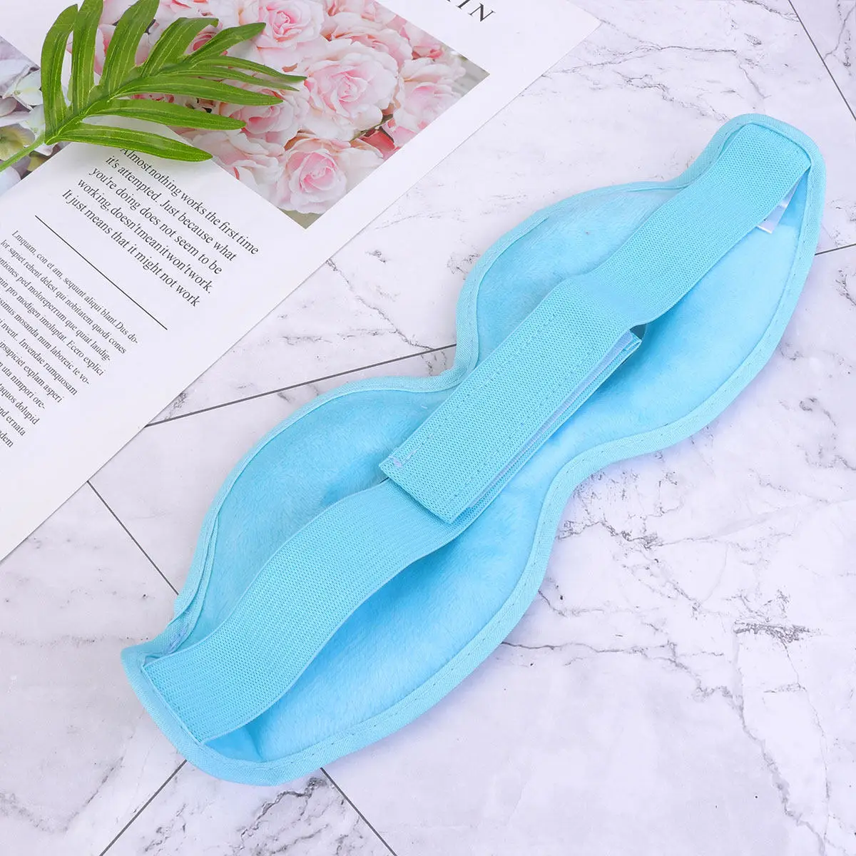

Double-Sided Gel Eye Mask for Hot Cold Therapy Reusable Comfortable Eye Care Mask with Hook Loop Fastening Nap