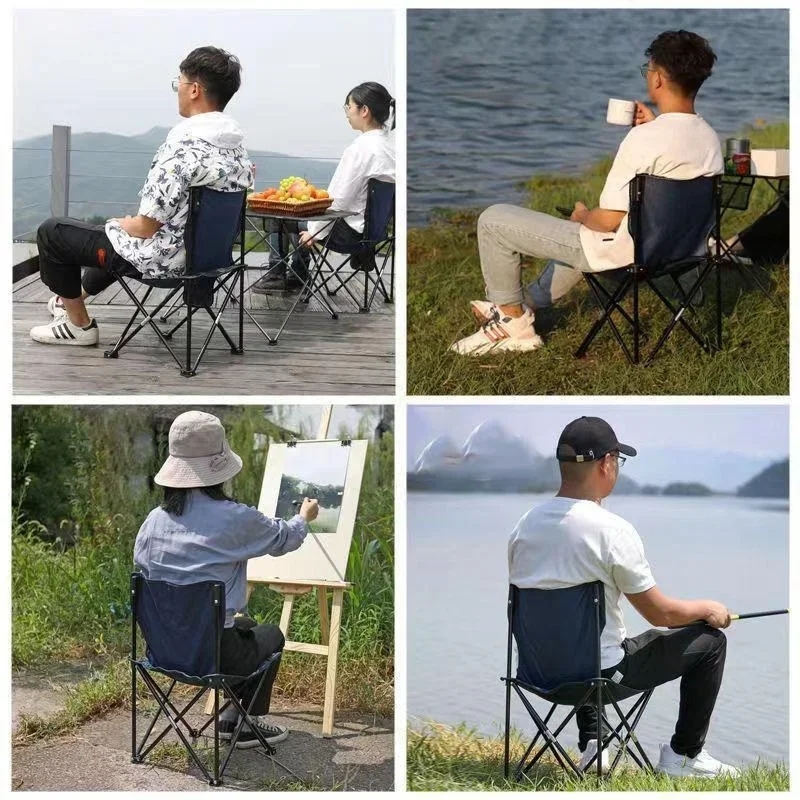 Outdoor Folding Chair Camping Picnic Oxford Cloth Leisure Chair Ultralight Portable Beach Fishing Chair Art Sketching Stools