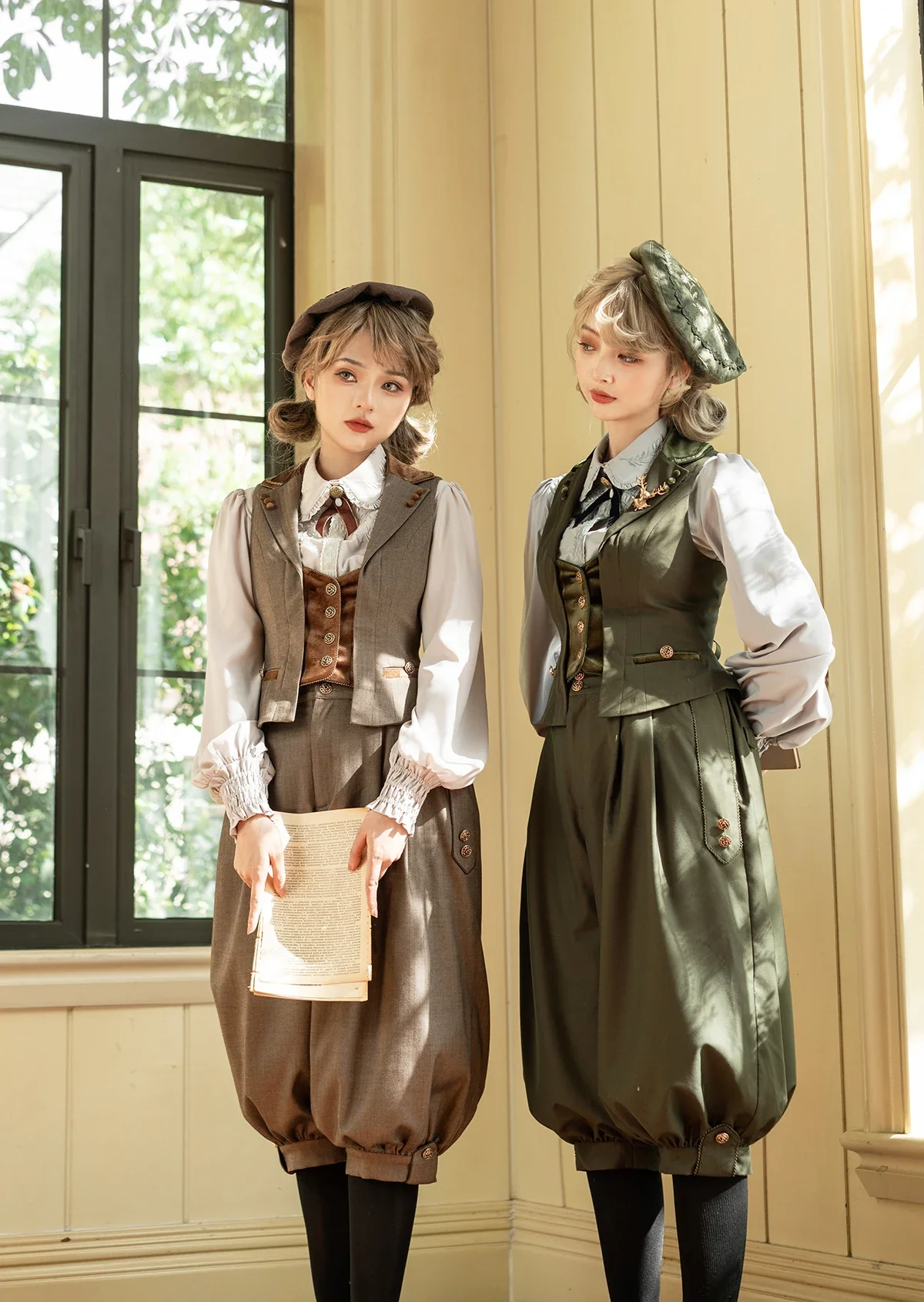 Minerva's Stitch * Vintage Riding Suit High Waist Half-pants Breeches * Surface Spell Lolita Bicycle Bloomer ~ Pre-order