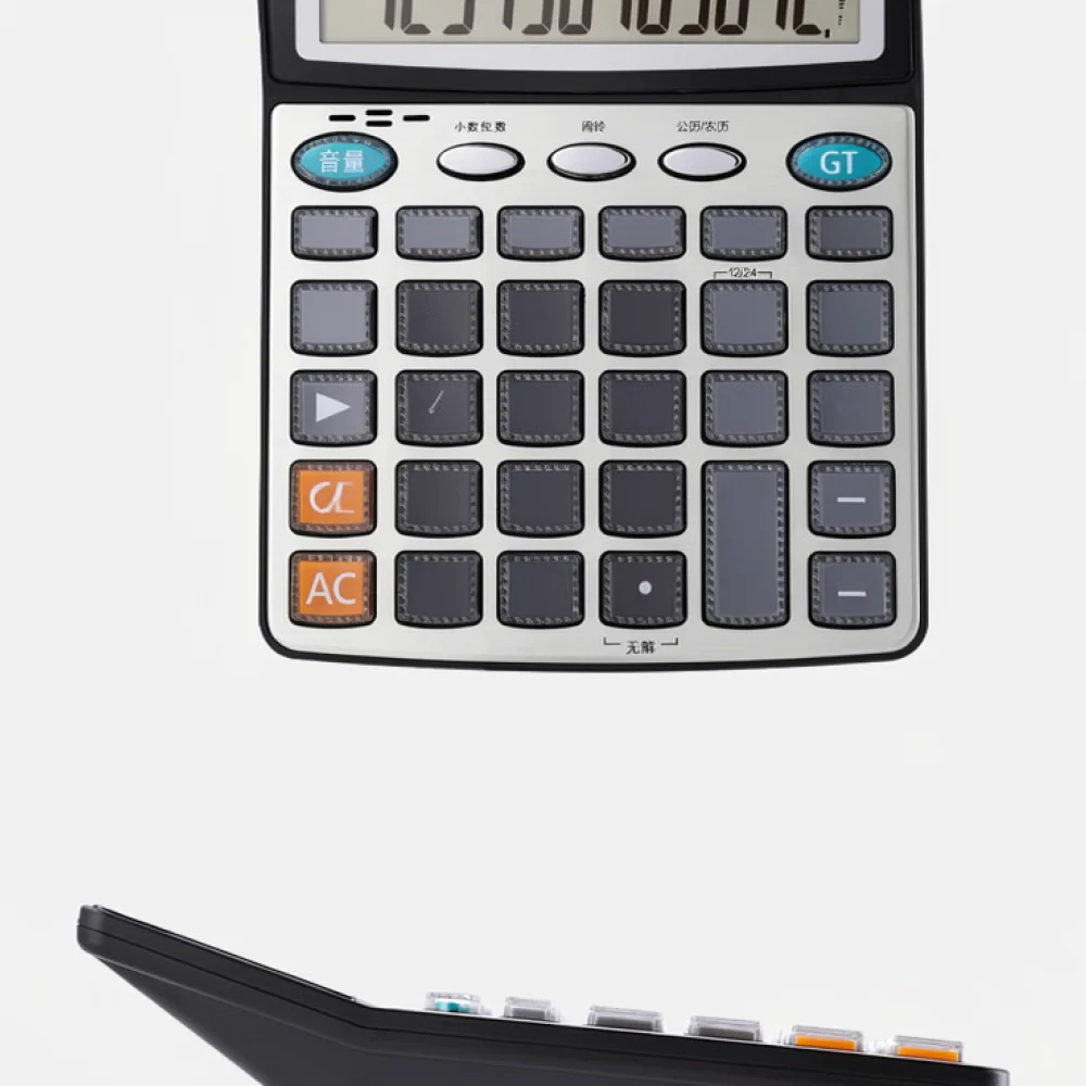 For Deli Voice Calculator Large Display Accounting Electronic Desktop Compute Device Accurate Audio Feedback Desktop Tool