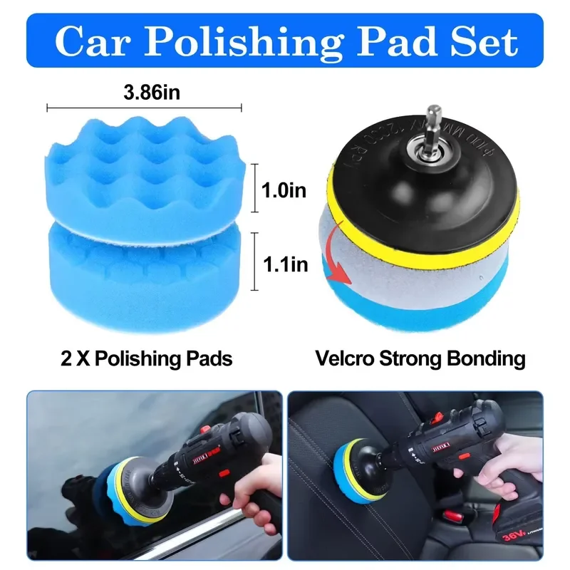26 Piece Auto Detailing Brush Set Car Drill Cleaning Tool Kit Long Handle for Interior Exterior Vehicle Wash Maintenance