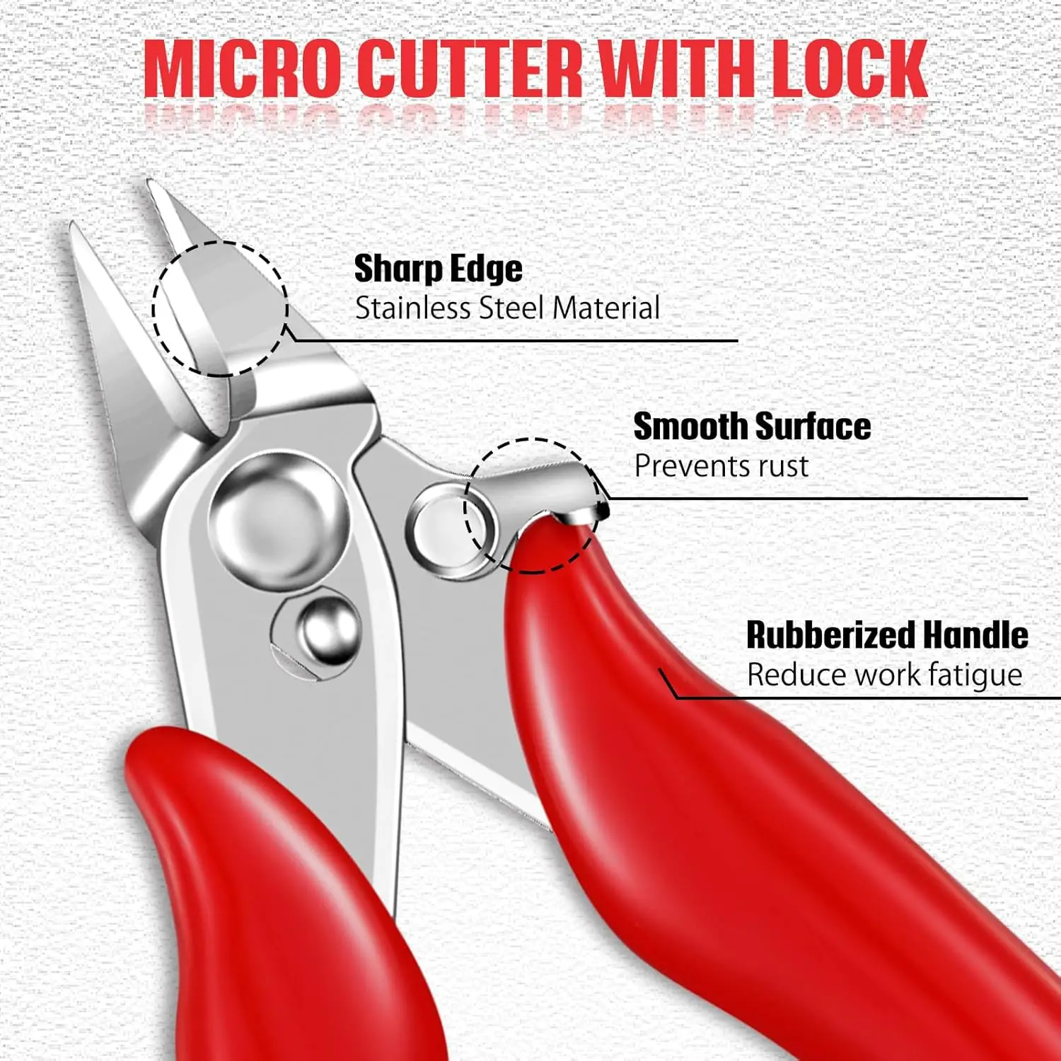 Mini alicate diagonal de nariz afiado para fazer mini pontas de queratina, extensão de cabelo, ferramentas profissionais de salão