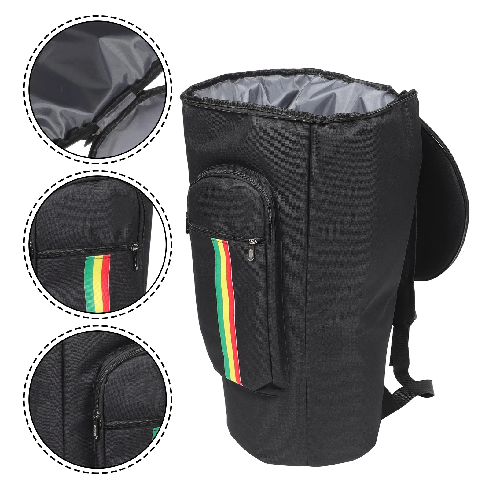 

African Drum Kit Storage Case Shoulder Bag Carry Backpack Instrument Accessories
