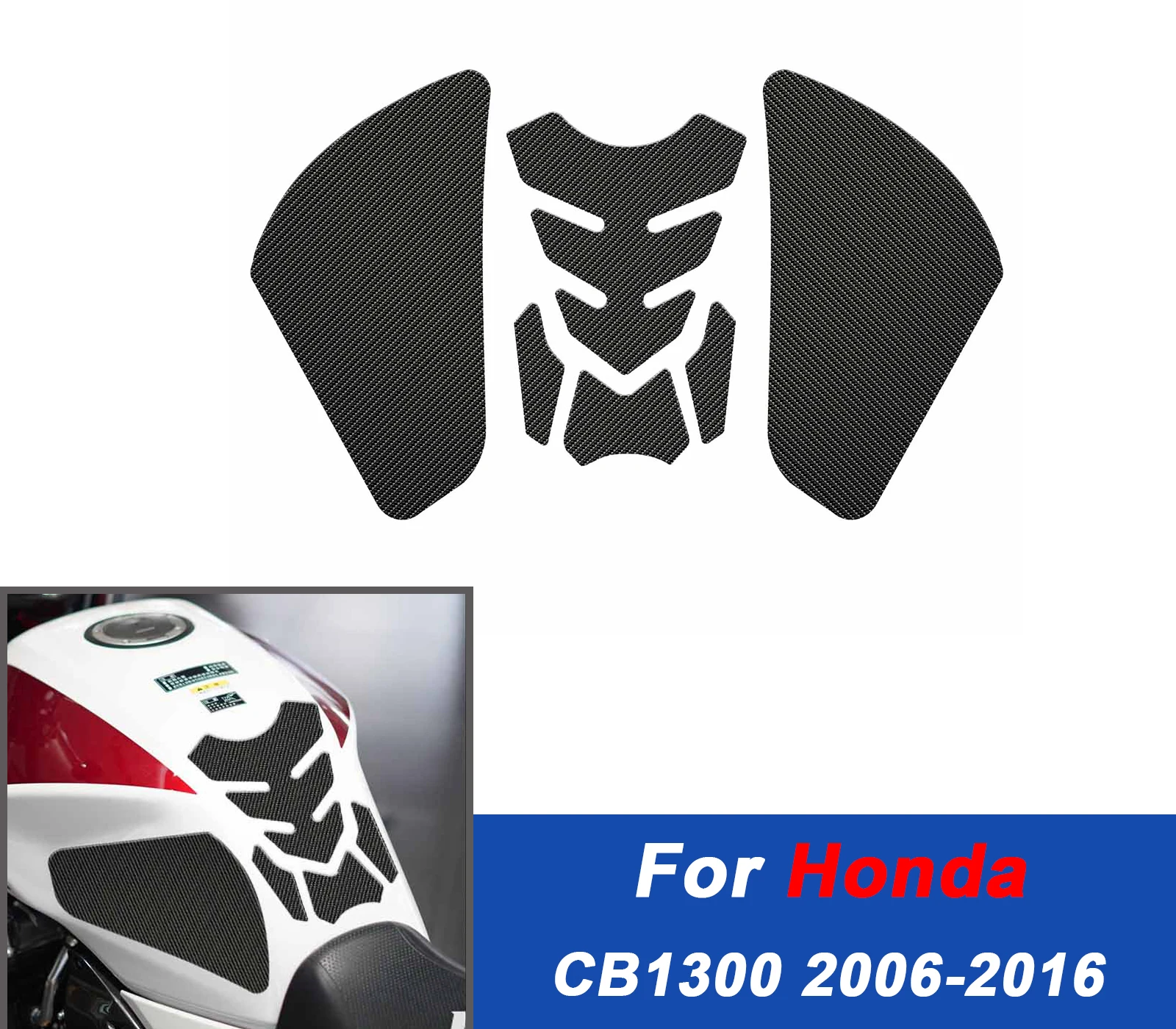 

Для Honda CB1300 2006-2016 накладки на ручки топливного бака-резиновая противоскользящая защита высокой плотности, прецизионная защита для кривой бака