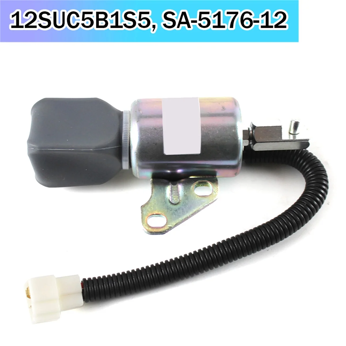 

12V Fuel Shutdown / Shut-Off Solenoid Valve for Kubota D722 D902 Z482 1756ES-12SUC5B1S5 SA-5176-12