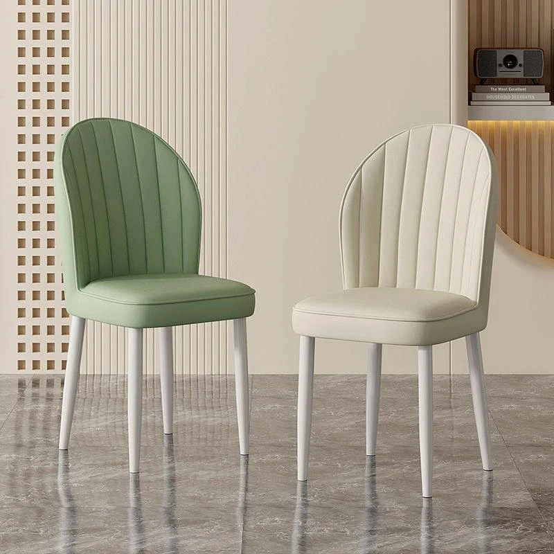 Modern Luxury Imitation Leather Dining Room Chairs Metal Legs Material Suitable for Hotel Restaurant Kitchen